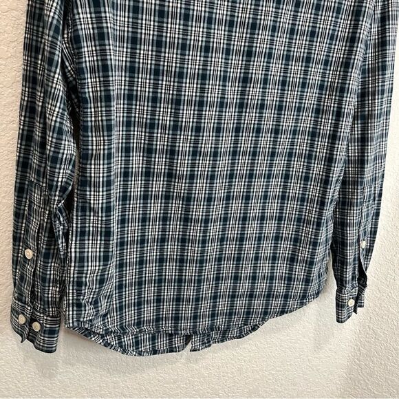 Columbia Plaid Blue Long Sleeve Button Up Shirt Mens Size S - Picture 6 of 10